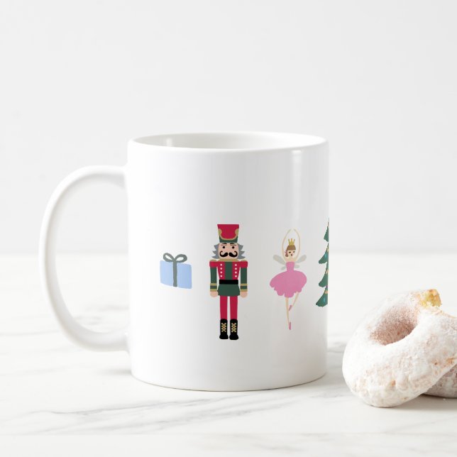 Nutcracker Let it Snow Weihnachten Kaffee Tasse (Mit Donut)