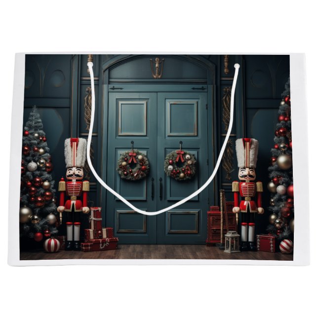 Nutcracker Magie: Weihnachtsgeschenktasche Große Geschenktüte (Vorderseite)