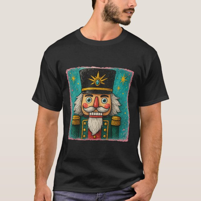 Nutcracker Merry Christmas Men Women Kids Painting T-Shirt (Vorderseite)