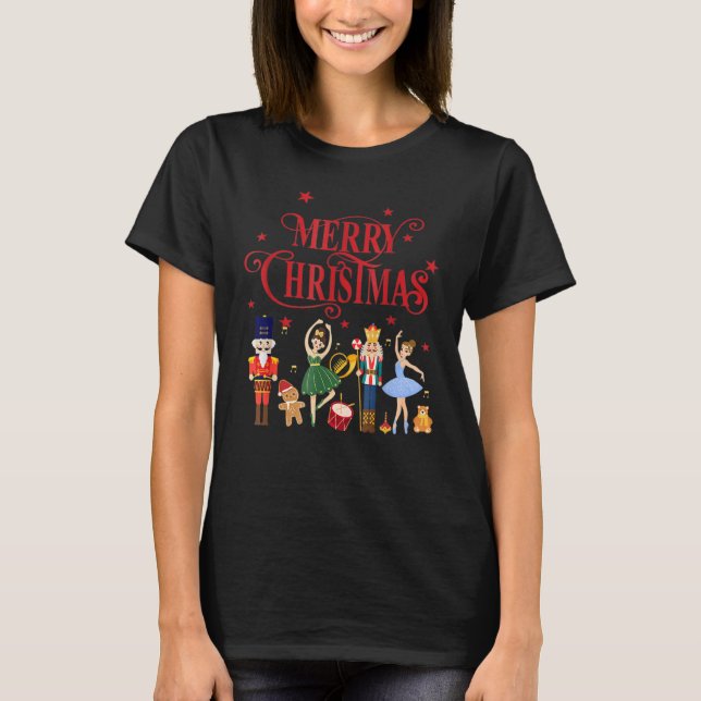 Nutcracker Merry Xmas Sugar Plum Fairy Nutcracker  T-Shirt (Vorderseite)