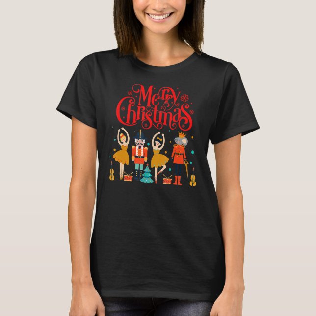 Nutcracker Merry Xmas Sugar Plum Fairy Nutcracker T-Shirt (Vorderseite)