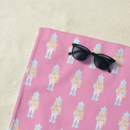 Nutcracker mit Candy Cane Strandtuch