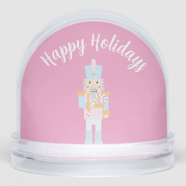 Nutcracker mit einer Candy Cane mit Gruß Schneekugeln