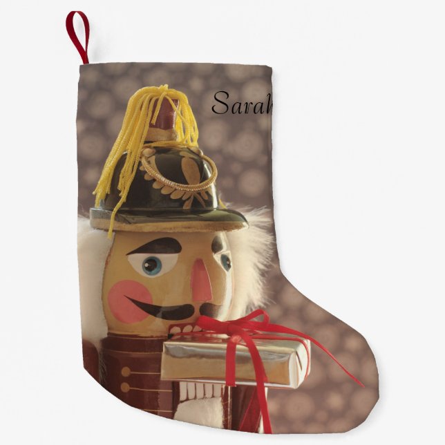 Nutcracker mit Silbergeschenk Kleiner Weihnachtsstrumpf (Vorderseite)