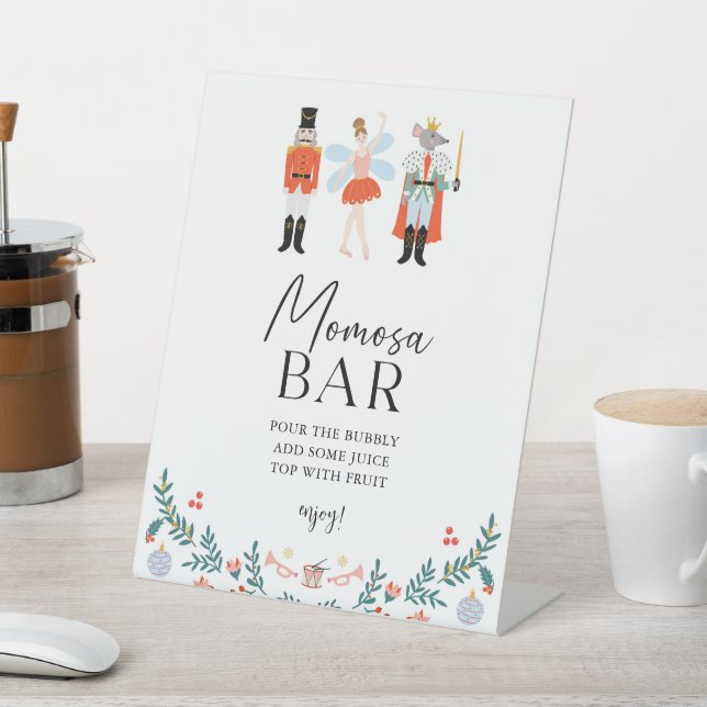 Nutcracker Momosa Bar Christmas Baby Shooter Sockelschild (In SItu)