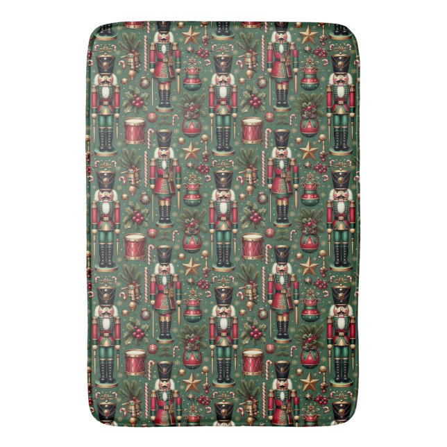 Nutcracker Muster Bath Mat Badematte (Vorderseite Vertikal)