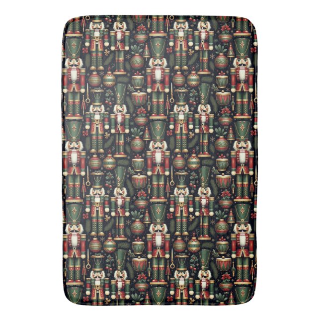 Nutcracker Muster Bath Mat Badematte (Vorderseite Vertikal)