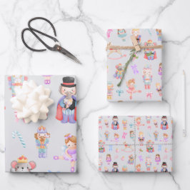 Nutcracker Muster Weihnachten Geschenkpapier Set