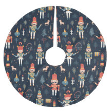 Nutcracker Navy Blauer Muster Weihnachtsbaumrock