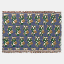 Nutcracker Navy Blue Woven Blanket Decke
