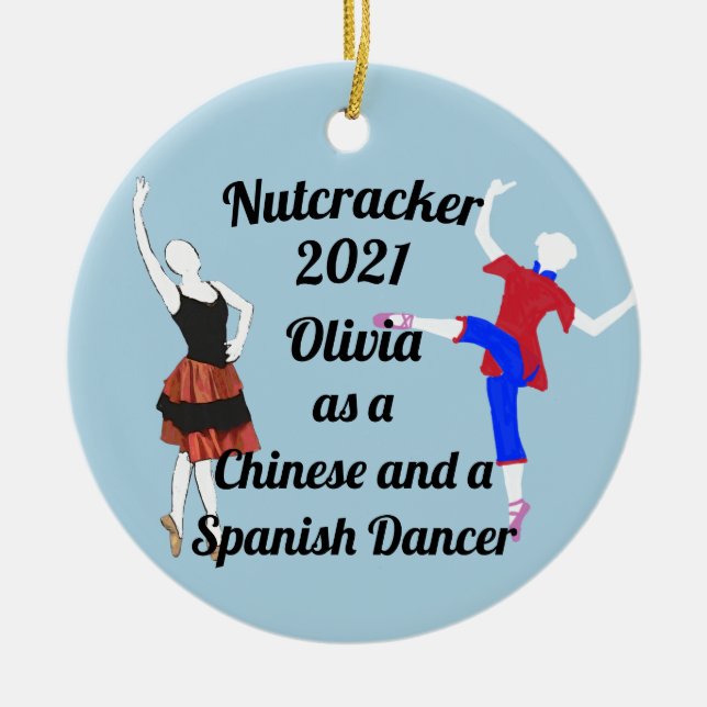 Nutcracker Ornament Chinesisch und Spanisch Tänzer (Vorne)