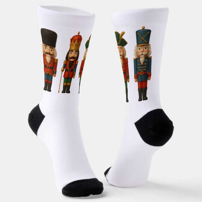 Nutcracker Parade Feiertage Weihnachten Socken (Gewinkelt)