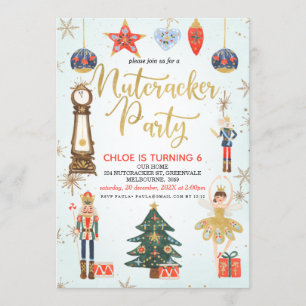 Nutcracker Party Anniversaire Invitation
