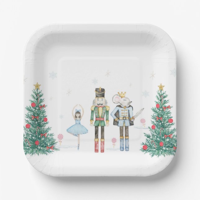 Nutcracker-Party-Teller - Pastell Pappteller (Vorderseite)
