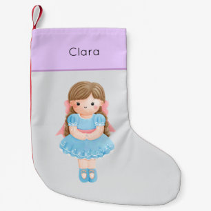 Nutcracker Pastel Clara Doll Kleiner Weihnachtsstrumpf