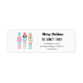 Nutcracker Pastell Frohe Weihnachten Typografie