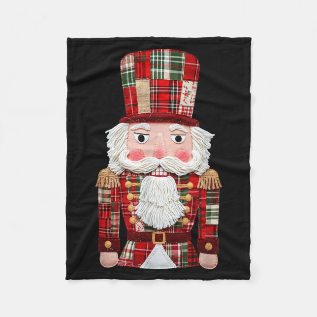 Nutcracker Patchwork Merry Christmas Pajamas Men W Fleecedecke (Vorderseite)