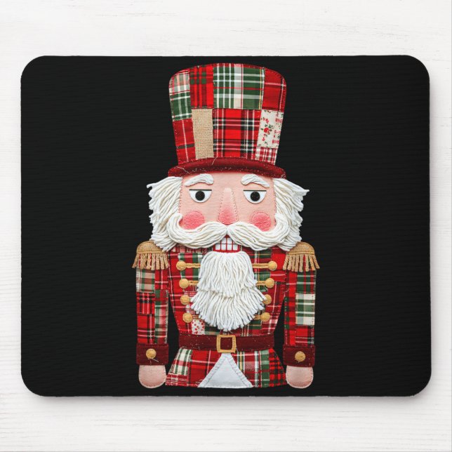 Nutcracker Patchwork Merry Christmas Pajamas Men W Mousepad (Vorne)