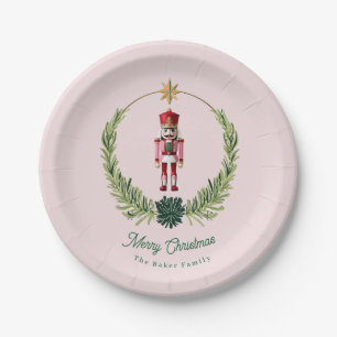 Nutcracker Personalisiert Niedlich Rosa Weihnachte Pappteller