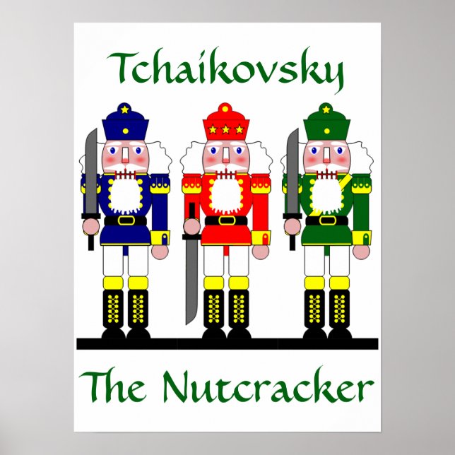 Nutcracker Personalisiertes Weihnachtsballgeschenk Poster (Vorne)