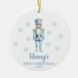 Nutcracker Personalized Baby's First Christmas Keramik Ornament