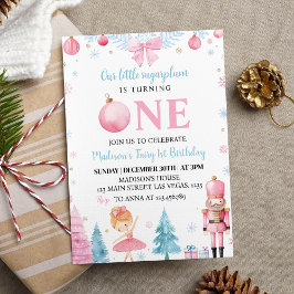 Nutcracker Pink Fairy Geburtstagsparty Einladung