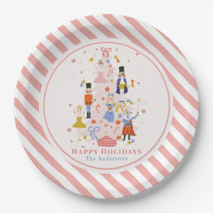 Nutcracker Pink Weihnachtsbaum Urlaub Pappteller