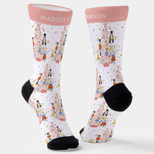 Nutcracker Pink Weihnachtsbaum Urlaub Socken