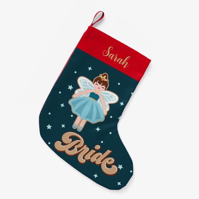 Nutcracker Princess Fairy Bride Groom Kleiner Weihnachtsstrumpf (Vorderansicht (hängend))