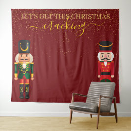 Nutcracker Red Christmas Foto Stand Hintergrund Wandteppich