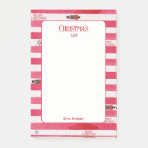 Nutcracker Red Christmas List Name Postit Notes