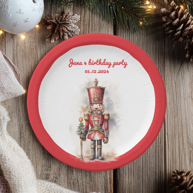 Nutcracker Red Magic Birthday Pappteller (Von Creator hochgeladen)