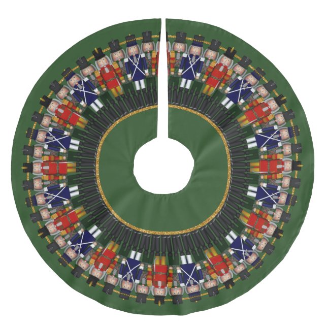 Nutcracker Ring-Christmas Tree Skirt Polyester Weihnachtsbaumdecke (Vorderseite)