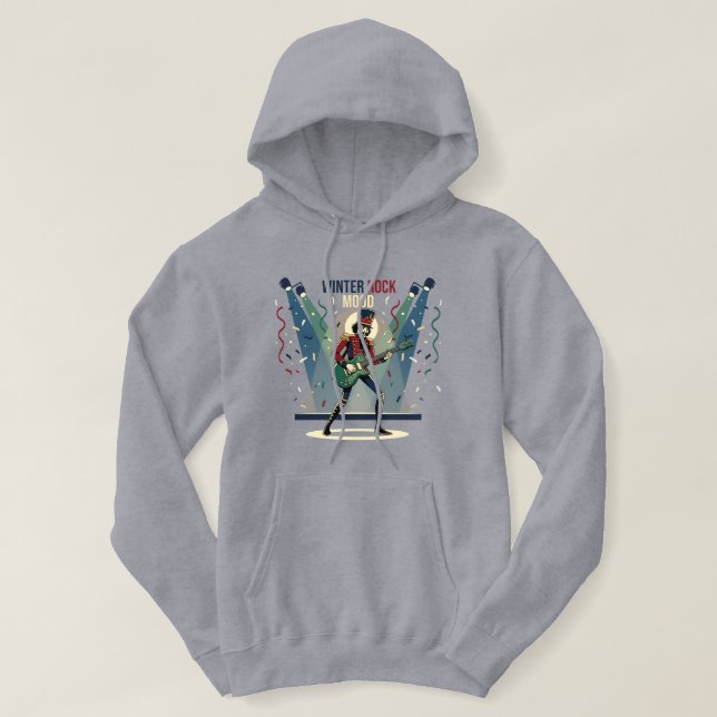Nutcracker Rocker – Winter-Musik-Kunst Hoodie (Design vorne)