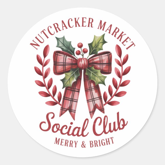 Nutcracker Social Club Einkaufsmarkt Gruppe Runder Aufkleber (Vorderseite)