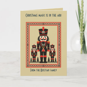 Nutcracker-Soldaten im minimalistischen nordischen Karte