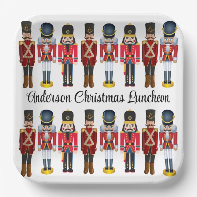 Nutcracker Soldier personalisieren Text Niedlich W Pappteller (Vorderseite)