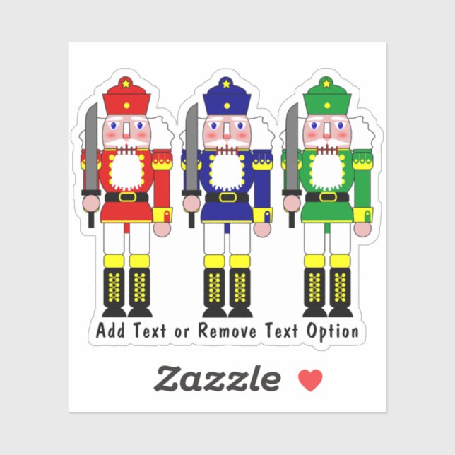Nutcracker Soldiers Weihnachten Aufkleber (Blatt)