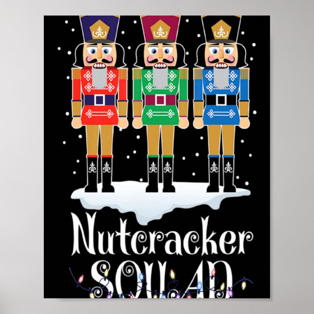 Nutcracker Squad Ballet Dance Christmas Xmas Light Poster (Vorne)