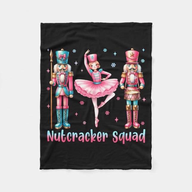 Nutcracker Squad Ballet Dance Merry Christmas Wome Fleecedecke (Vorderseite)