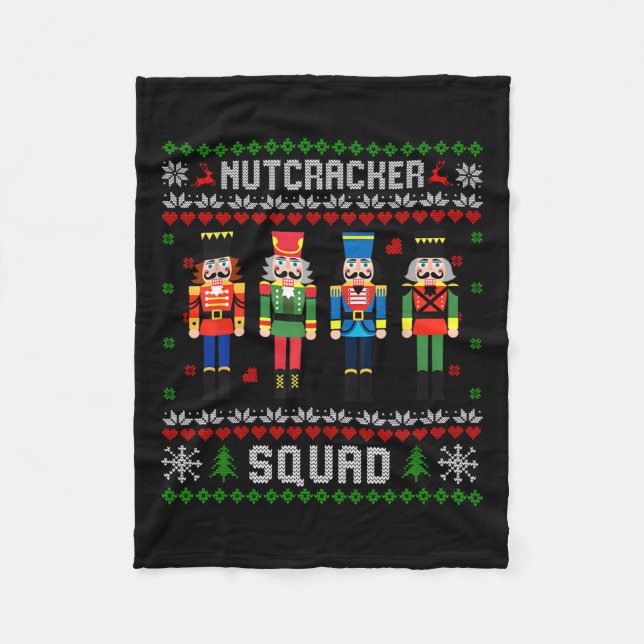 Nutcracker Squad Ballett Tanz Weihnachten Match F Fleecedecke (Vorderseite)