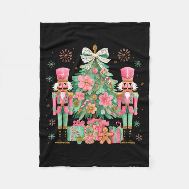 Nutcracker Squad Christmas Tree Ballet Dance Women Fleecedecke (Vorderseite)