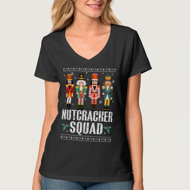 Nutcracker Squad Funny Christmas Pajama Holiday Ba T-Shirt (Vorderseite)