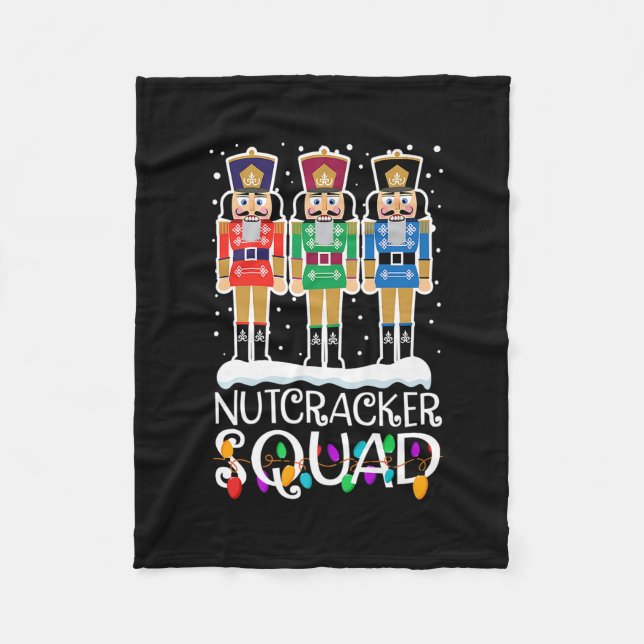 Nutcracker Squad Holiday Ballet Tanz Match Chr Fleecedecke (Vorderseite)