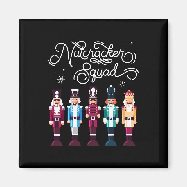 Nutcracker Squad Holiday Weihnachtsjunge Mädchen F Magnet (Vorne)