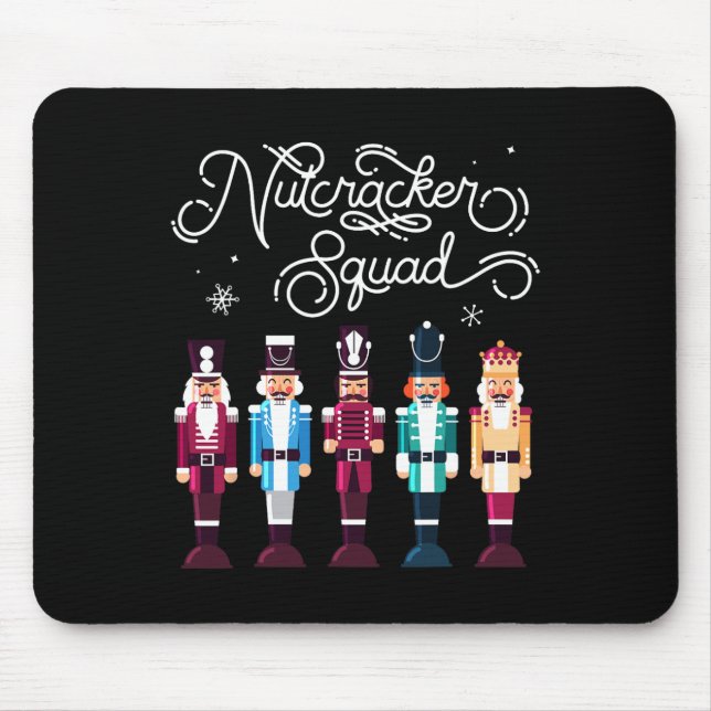 Nutcracker Squad Holiday Weihnachtsjunge Mädchen F Mousepad (Vorne)