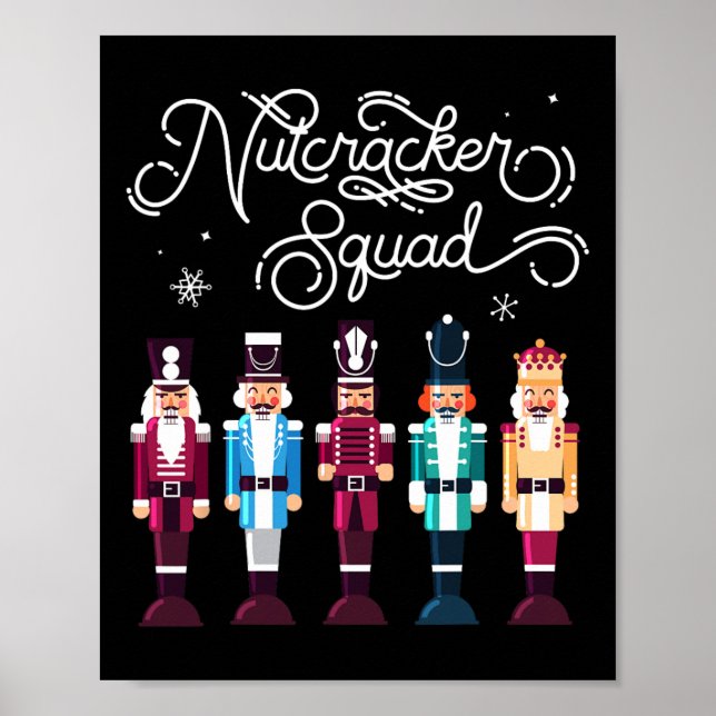 Nutcracker Squad Holiday Weihnachtsjunge Mädchen F Poster (Vorne)