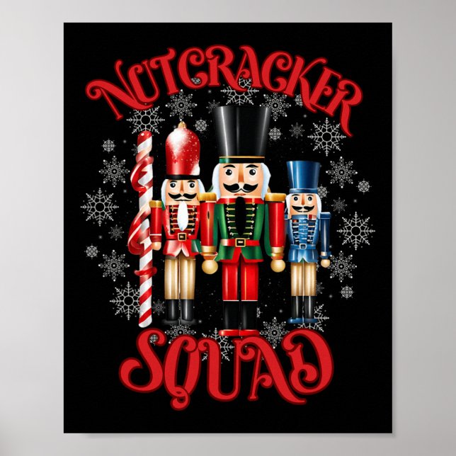Nutcracker Squad Weihnachtsfeiertag Weihnachten We Poster (Vorne)