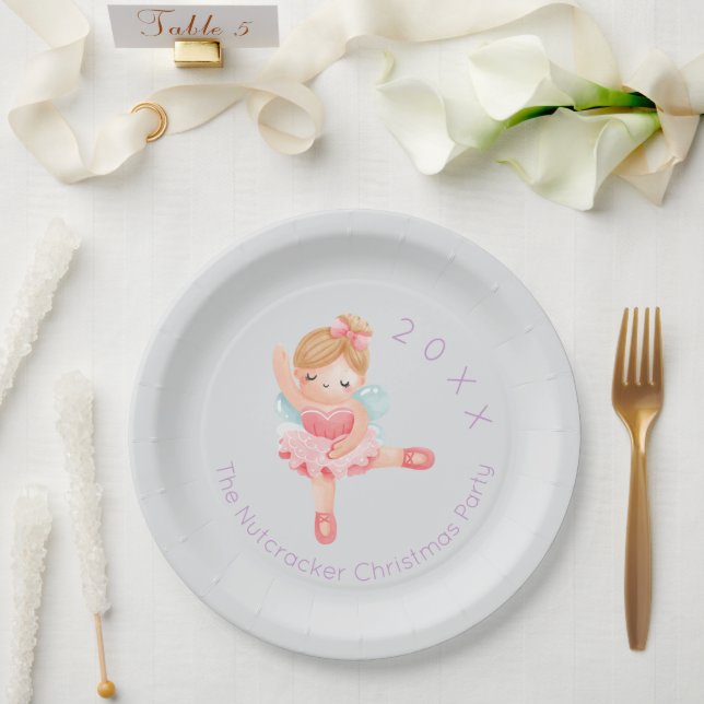 Nutcracker Sugar Plum Fairy Weihnachten Pappteller (Hochzeit)