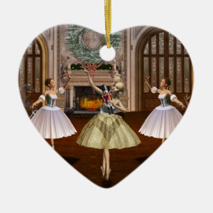 Nutcracker Tancing Ballerinas Keramikornament